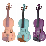 Colour Violins with Flower